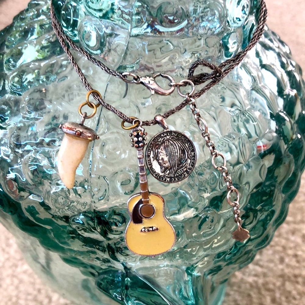 Lucky necklace with charms.